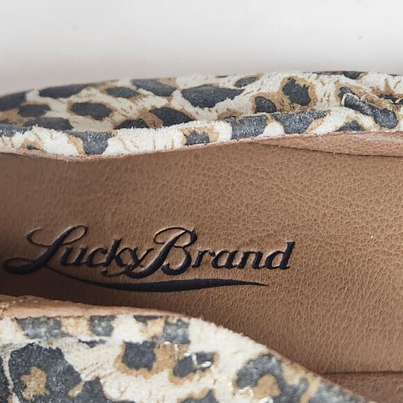 Lucky Brand Emmie Ballet Flats Animal Print Size 7 casual school office festival - Picture 10 of 11